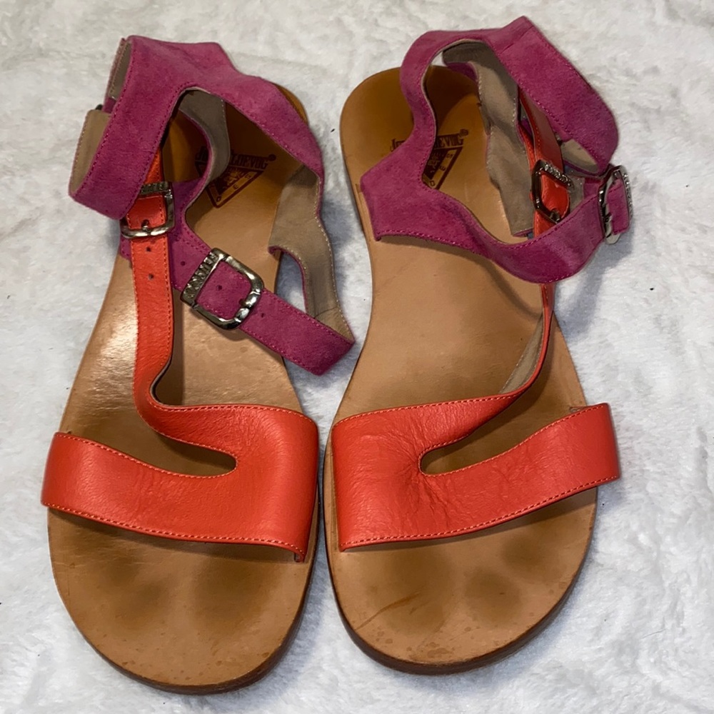 John Fluevog Colorblock Sandals